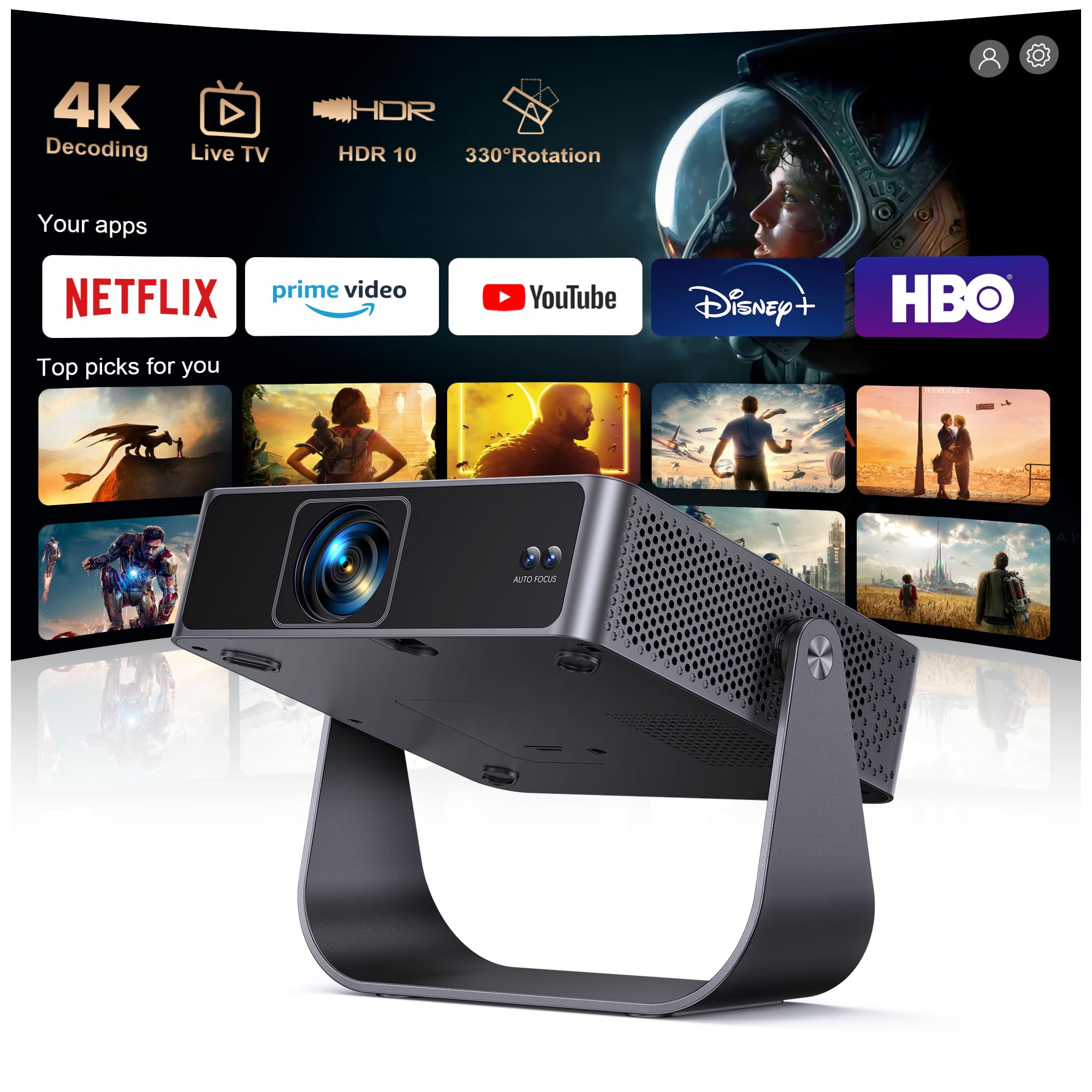 Cine en Casa al Instante: Proyector 4K con Netflix